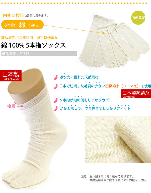 4枚重ね履きソックスセット